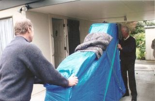 John Broadwood arrives home